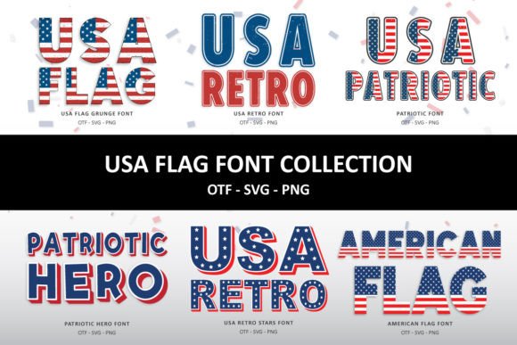 Celebrate with Typography: The USA Flag Collection