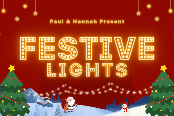 Festive Lights: The Display Font That Glows