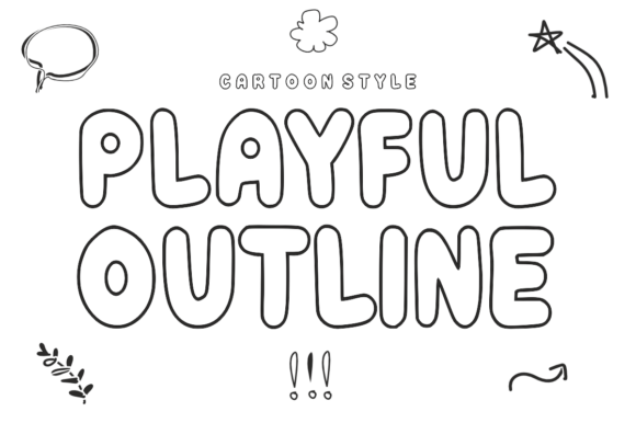 Playful Outline: A Bubbly Typeface for Creative Joy