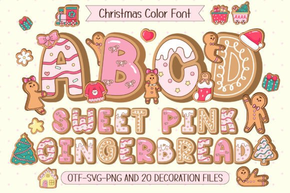 Sweet Pink Gingerbread: A Whimsical Holiday Typeface