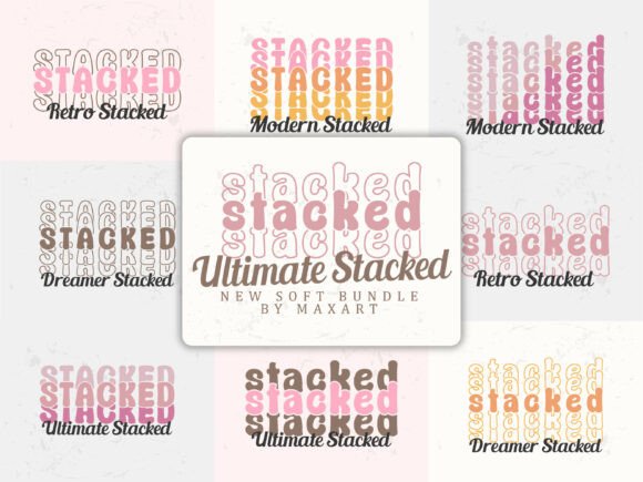 Ultimate Stacked: The Layered Font Collection with Retro Soul