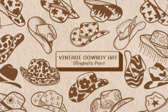 Vintage Cowboy Hat Font: Sketch-Style Charm for Modern Projects